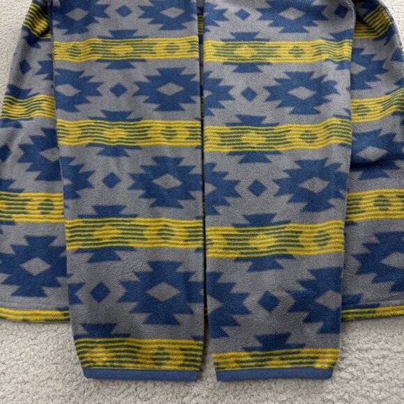 Mountain Khakis Sweater Mens Large L Grey Blue Quarter Snap Aztec Print Fleece - Picture 8 of 11